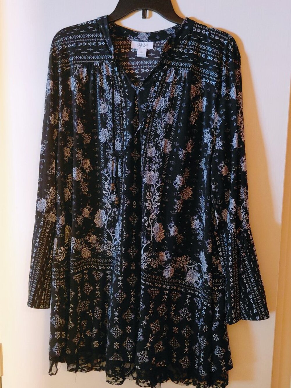 Style &Co. Boho Print Tunic Dress- Long sleeve Floral